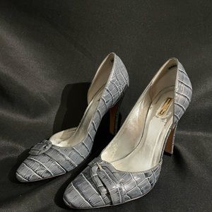 Report Signature Grey Croc Heel